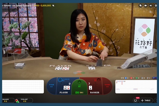 花路野三丁目バカラのプレイ画面